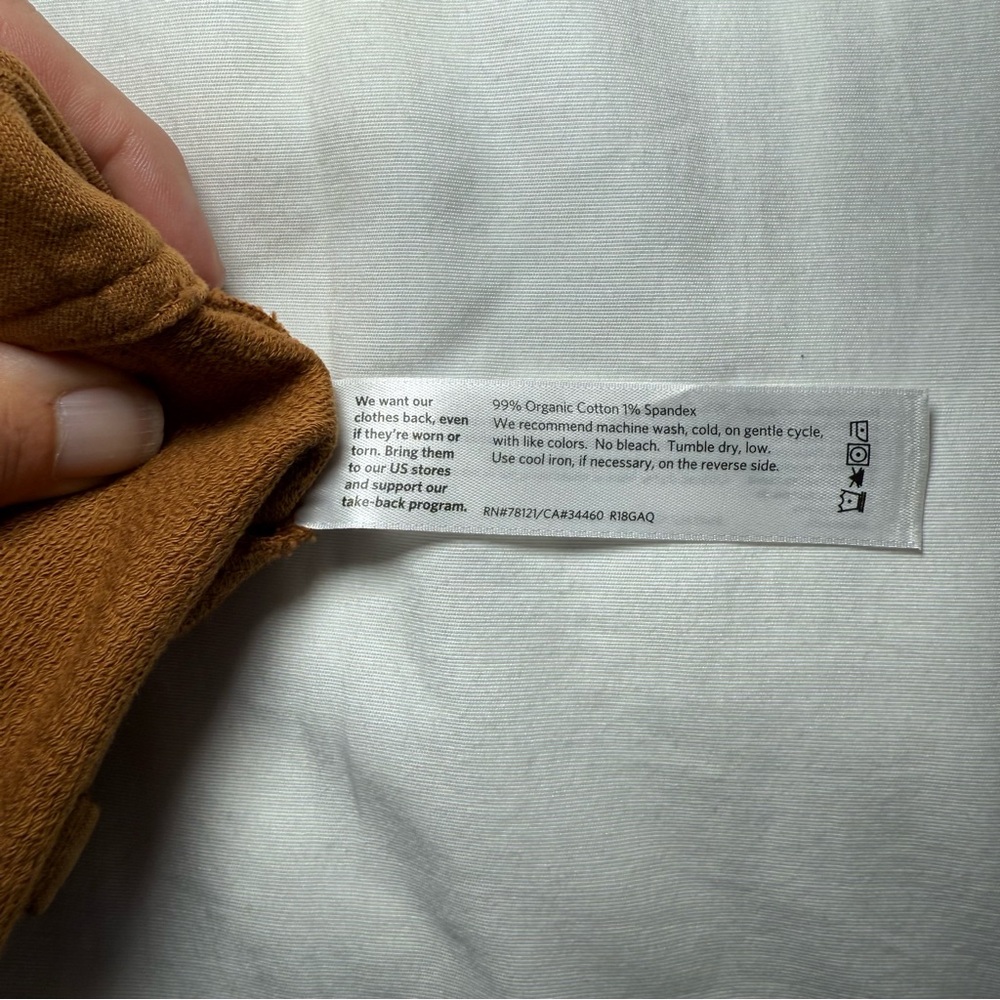 Eileen Fisher Organic Cotton Cozy Stretch Dark Clay Slim Pants Size 12P Casual - Picture 6 of 9